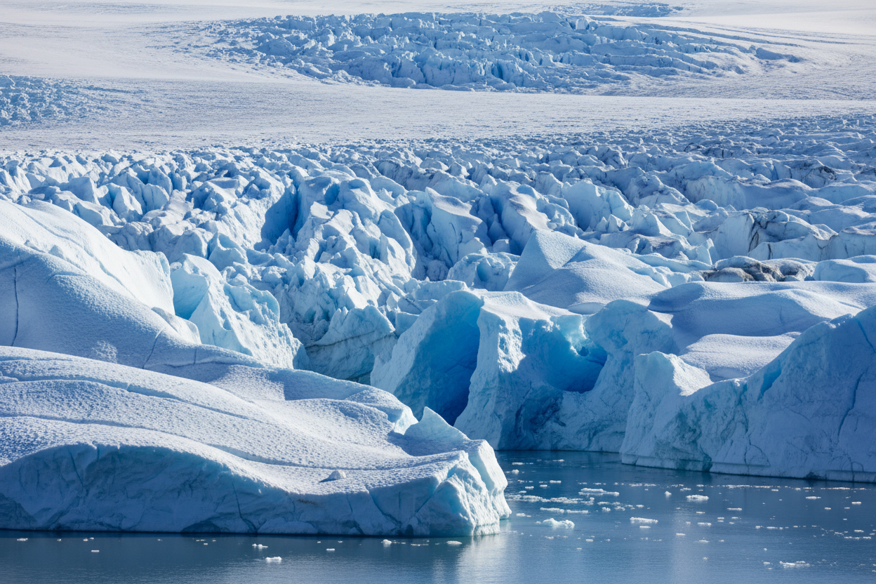 make me a high quality super high definition of greenland ice